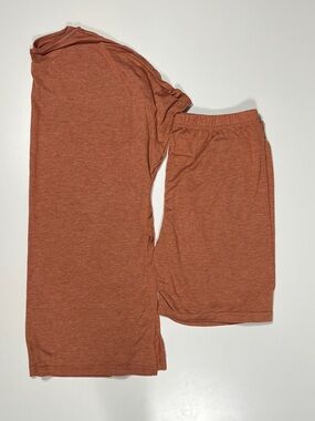 Two-Piece Rust Cozy Loungewear Set